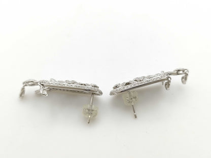 Diamond K18WG 6.6g Earrings 