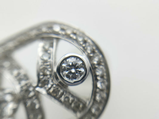 Diamond K18WG 6.6g Earrings 