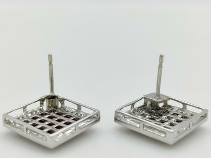 R1.35ct D0.2ct / R1.50ct D0.22ct 750 6.9g Earrings 