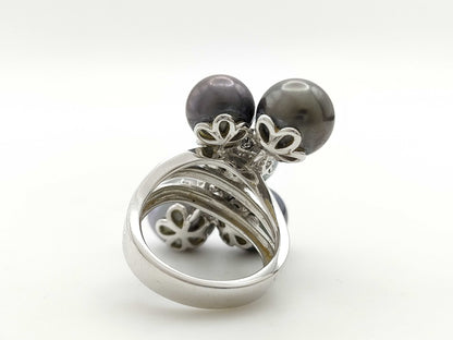 Pearl Diameter Approx. 9.3-11.3mm D0.16ct K18 16.6g Ring 