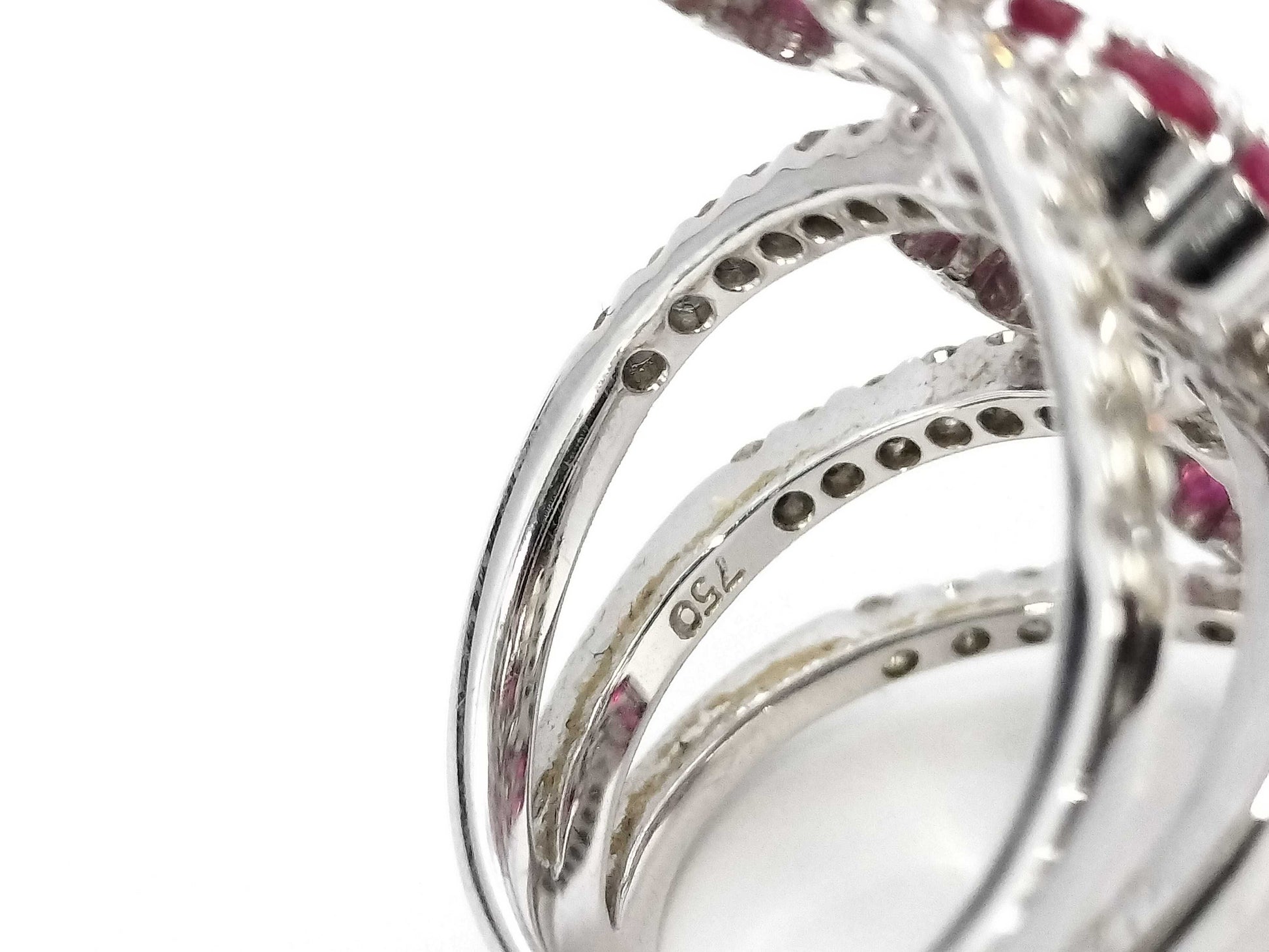 R3.18ct D1.10ct K18 11.6g Ring 