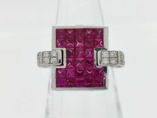 Ruby Diamond K18 10.0g Ring 