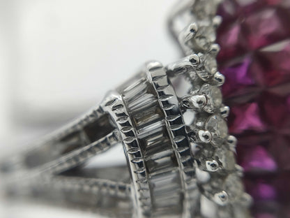 R2.28ct D0.95ct K18WG 7.9g Ring 
