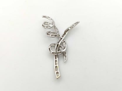 D1.04ct K18WG 4.8g Pendant Top 