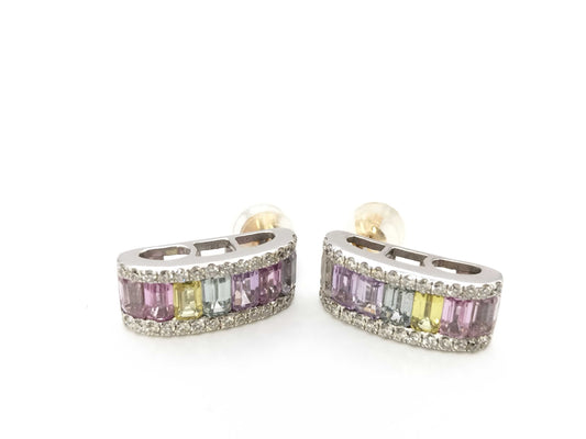Colored Stone 2.27ct D0.30ct / Colored Stone 2.27ct D0.30ct K18WG 7.3g Earrings 
