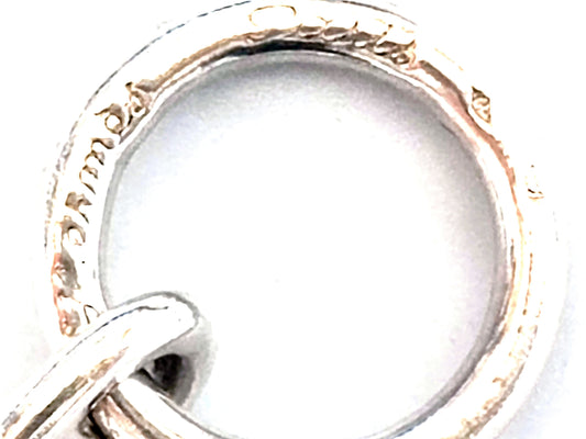 HERMES Schone Dunkle PM 1970s - 80s Cursive Engraved 17 Frames SV925 34.8g Vintage Bracelet Bracelet Bangle