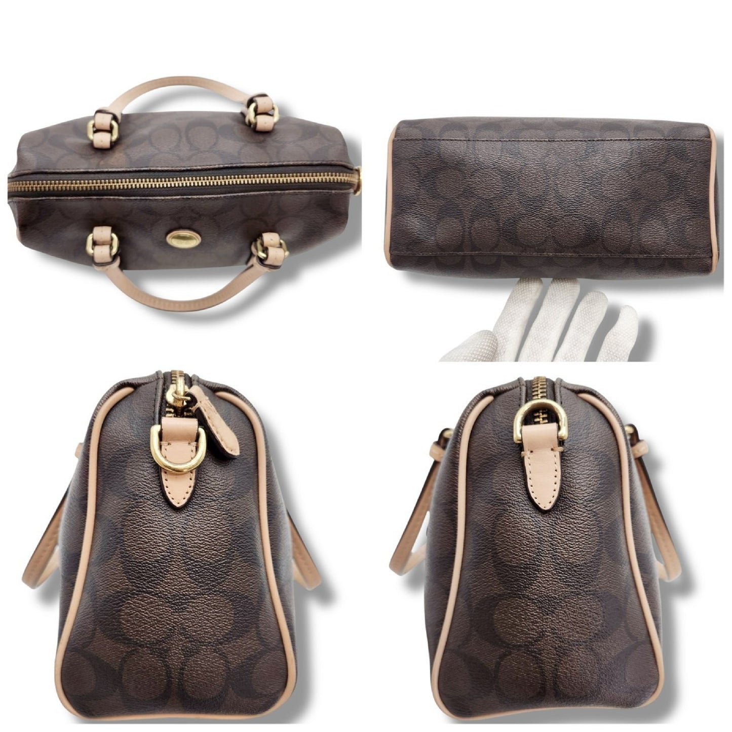 COACH COACH Handbag Mini Boston Bag Signature PVC Handbag