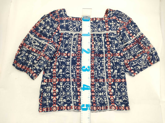 CHANEL 07AP31982 Coco Mark All-Over Print Blouse Top