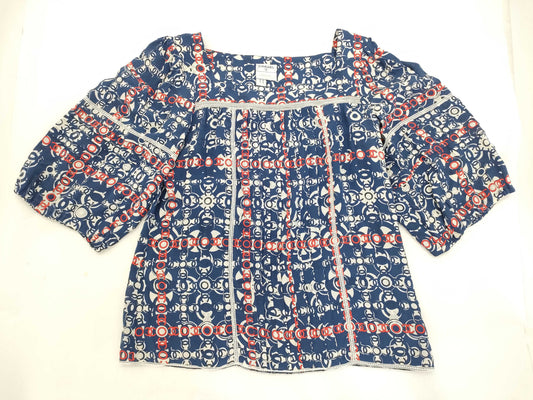 CHANEL 07AP31982 Coco Mark All-Over Print Blouse Top