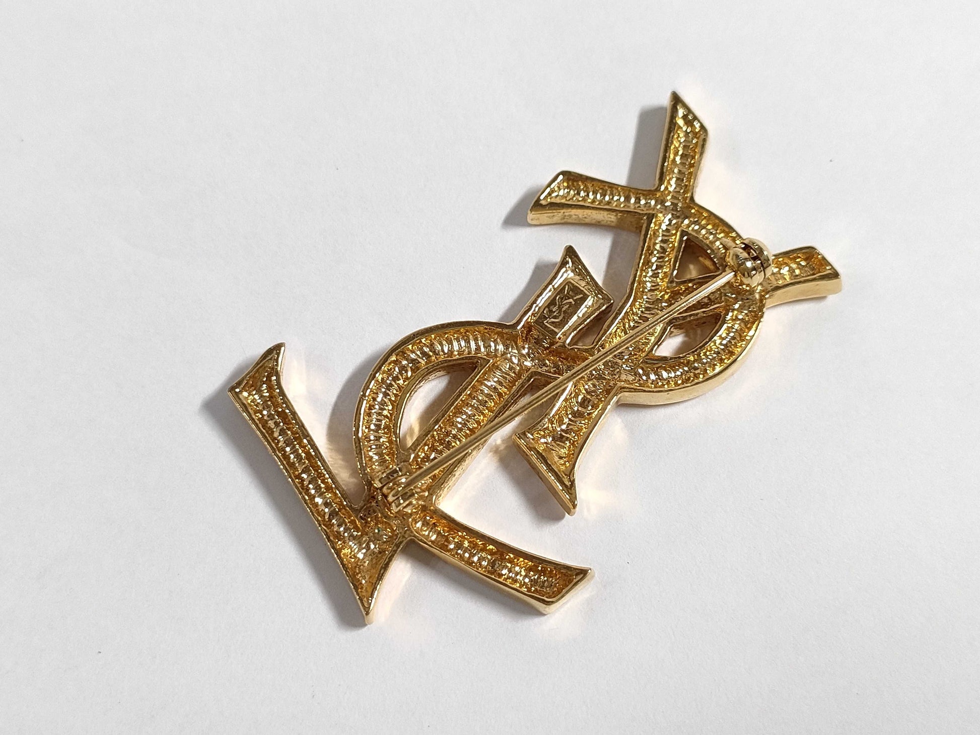 Yves Saint Laurent YSL Brooch YSL Logo Brooch