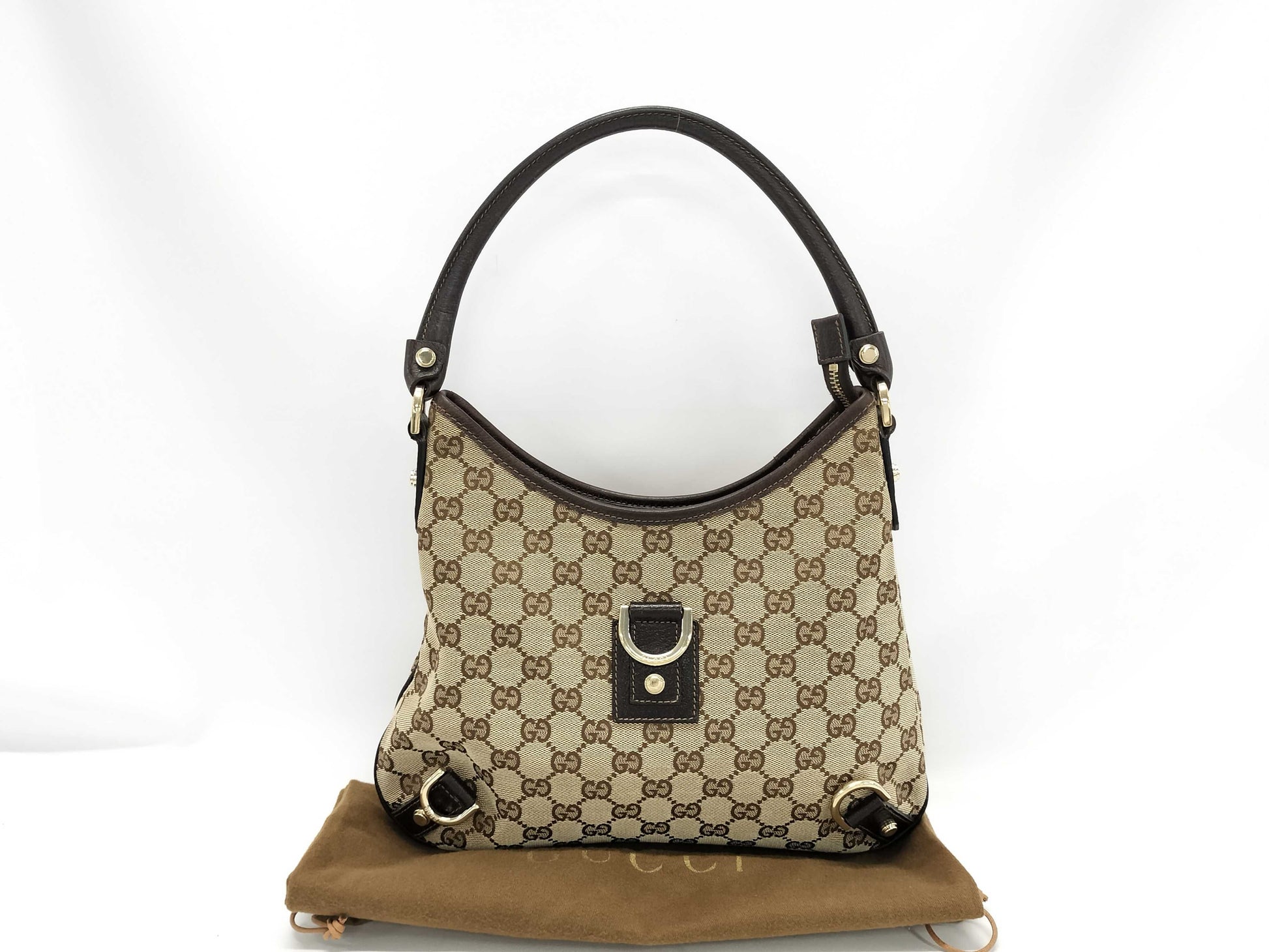 GUCCI Gucci Abbey One Shoulder Handbag GG Canvas 130738 Handbag
