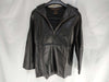 LOUIS VUITTON Size 36 Leather Hoodie Black Top