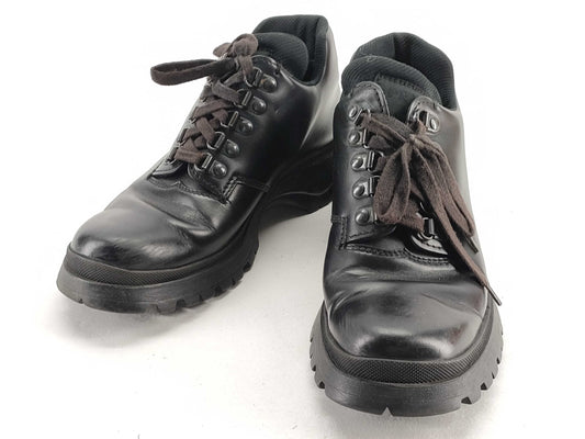 PRADA Prada Size 36 Leather Sneaker Boots Black Vibram Sole Other Shoes