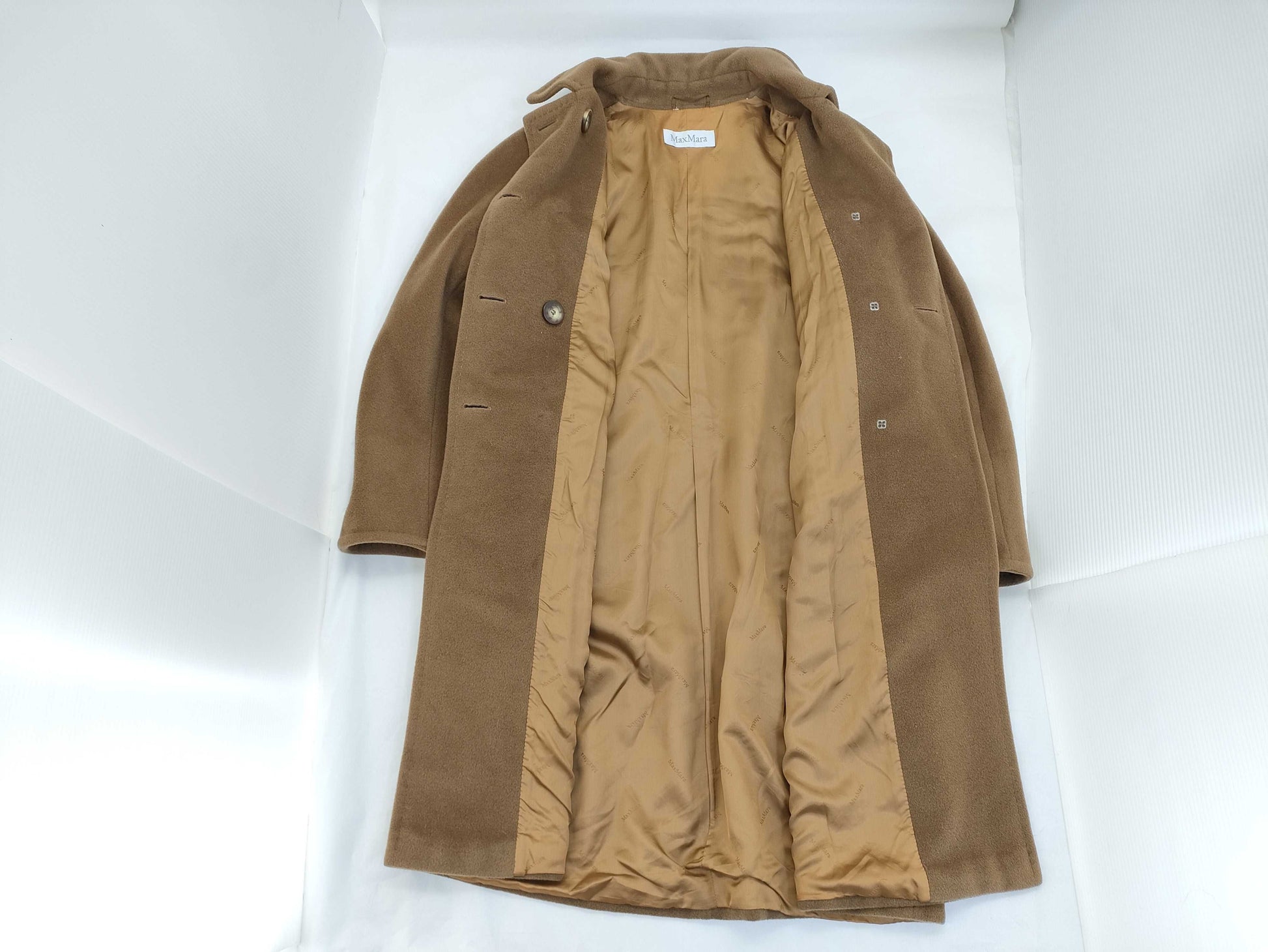 MaxMara White Tag Wool Cashmere Icon Coat, Double-Breasted, Size 46