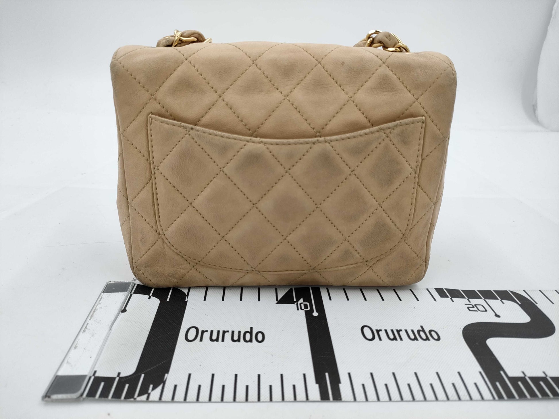 CHANEL Mini Matlassse Chain Bag Beige Gold Fittings 6th Series 6859091 Shoulder Bag