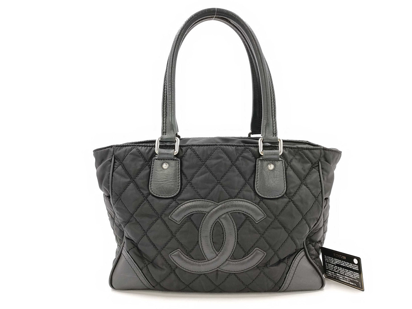 CHANEL Paris New York Canvas Leather Combo Tote Bag Black No. 12 12242799 Tote Bag