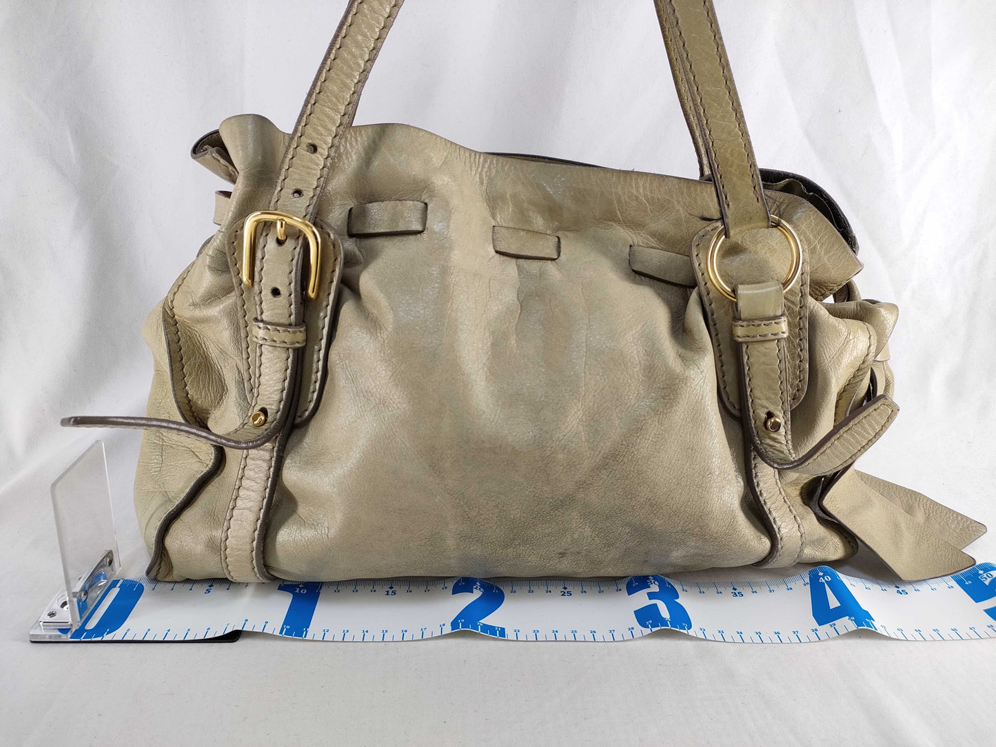 miu miu miu miu vitellolux 2way handbag shoulder bag gathered handbag