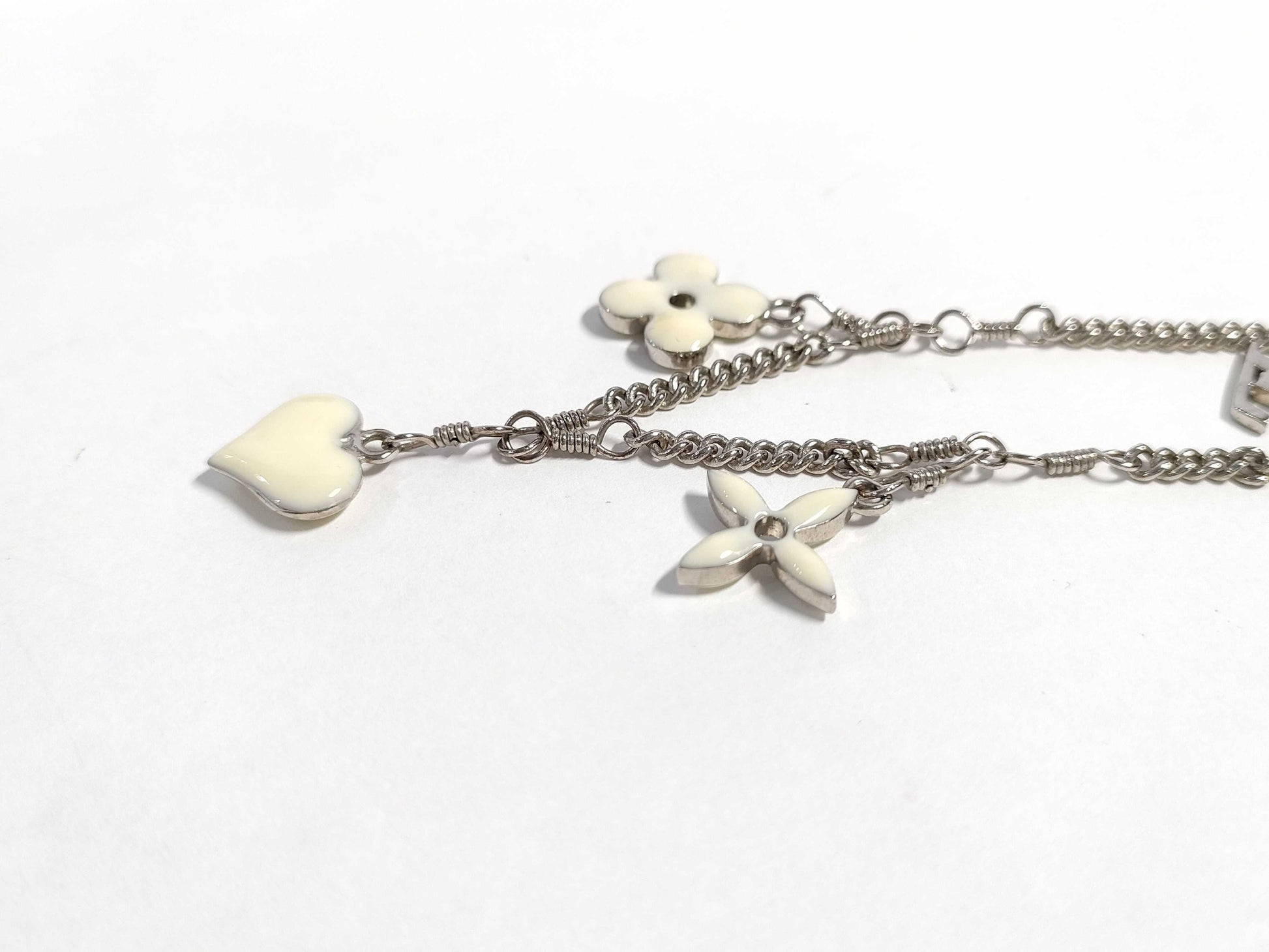 LOUIS VUITTON Monogram Sweet Monogram Bracelet M65476 GP Silver Bracelet/Bangle