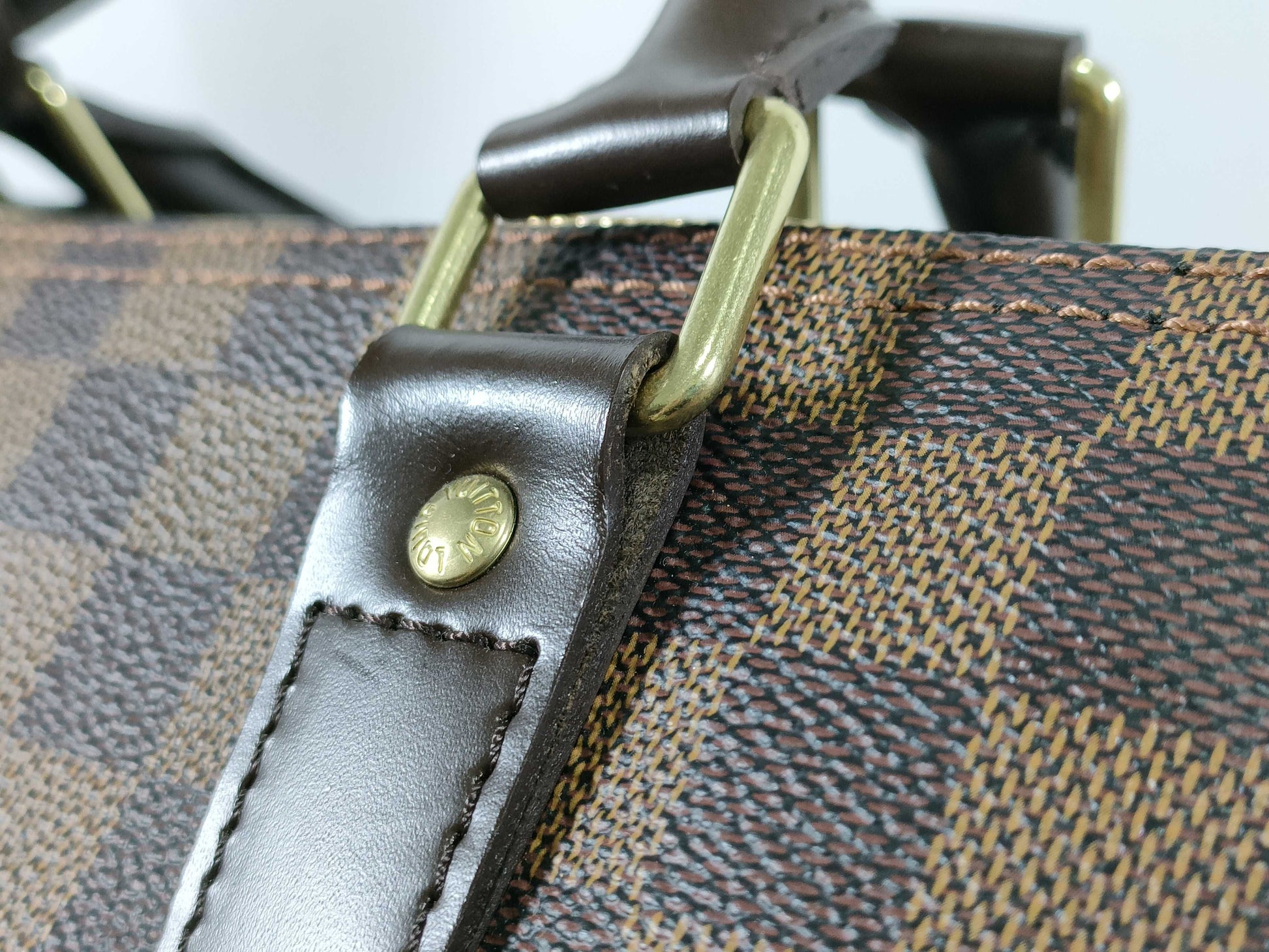 LOUIS VUITTON Damier Keepall 50 Boston Bag N41427 MB1068 Brown