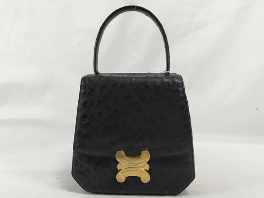 CELINE Triomphe Ostrich Bag