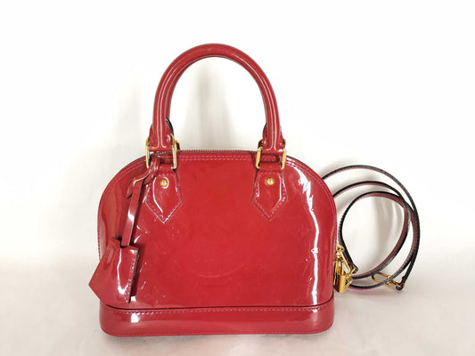 LOUIS VUITTON Vernis Louis Vuitton Enamel Alma BB Shoulder Bag