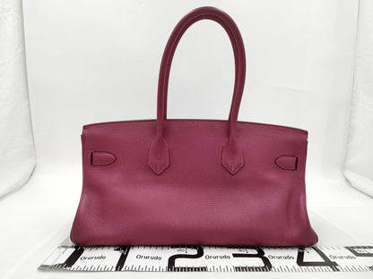 HERMES Shoulder Birkin Silver Fittings □O Engraved Tote Bag