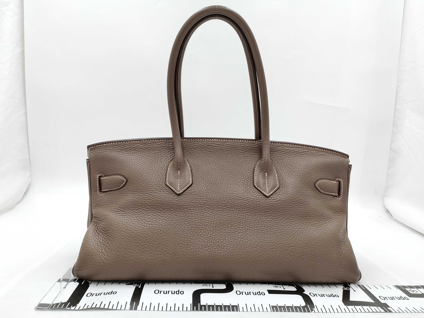 HERMES Shoulder Birkin Silver Fittings □M Engraved Tote Bag