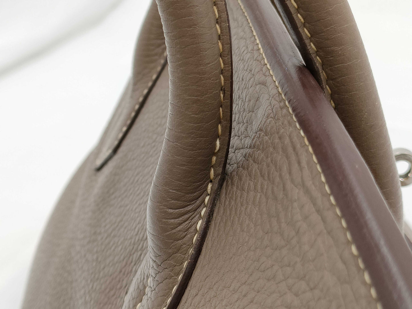 HERMES Shoulder Birkin Silver Fittings □M Engraved Tote Bag