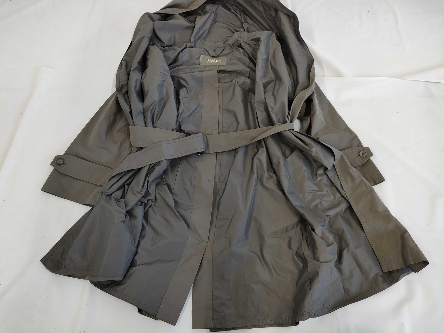 MaxMara MaxMara MaxMara Rainwear Hooded Coat Belt 38 Long Coat