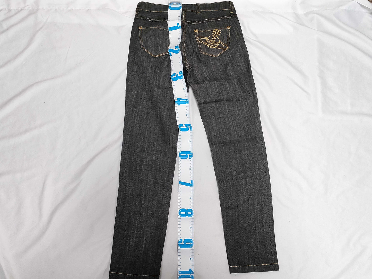 Vivienne Westwood Vivienne Westwood Orb Logo Embroidered Denim Pants