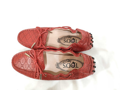 Tod's Driving Shoes Red 35 1/2 Loafers