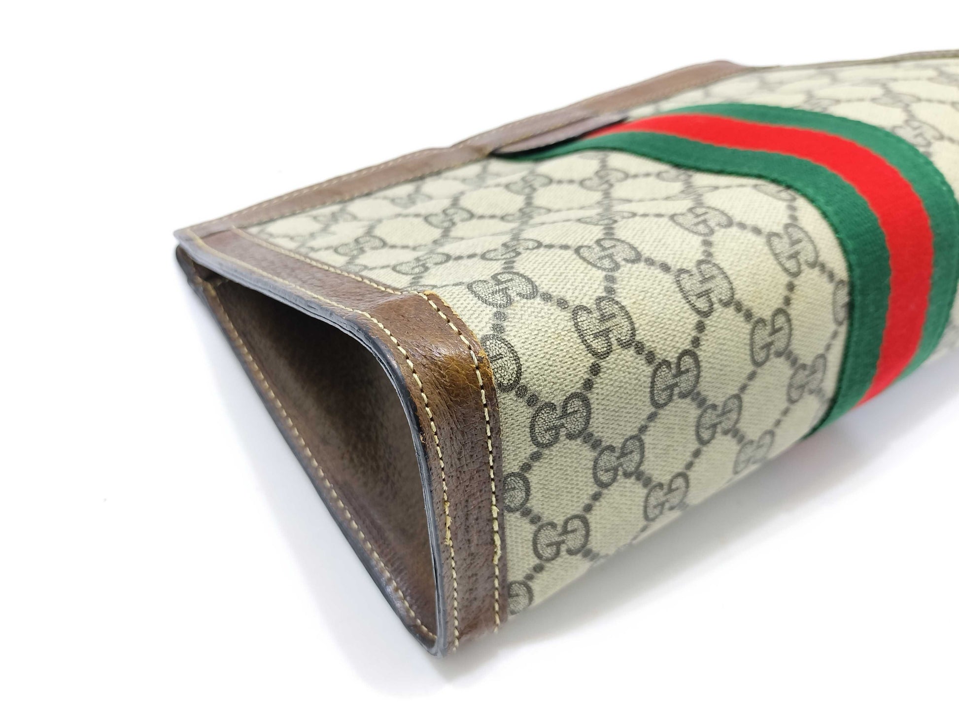 GUCCI GG Supreme Gucci Second Bag Sherry Line GG Supreme PVC Leather Brown Second Bag