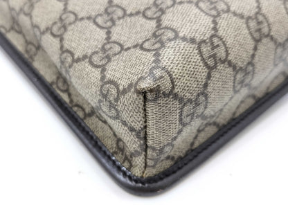 GUCCI GG Supreme Gucci 92562 GG Line PVC Crossbody Shoulder Bag Canvas x Leather Beige Shoulder Bag