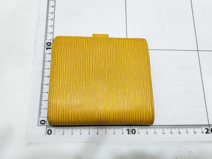 LOUIS VUITTON Epi Vuitton M63559 Bi-Fold Wallet Porto Vier Compact Epi Leather Tassili Yellow Wallet