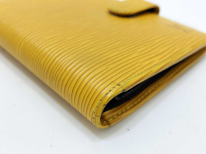 LOUIS VUITTON Epi Vuitton M63559 Bi-Fold Wallet Porto Vier Compact Epi Leather Tassili Yellow Wallet