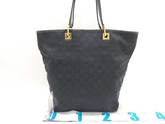GUCCI GG Canvas Gucci 002 1098 2404 Campus Bag Tote Black Tote Bag