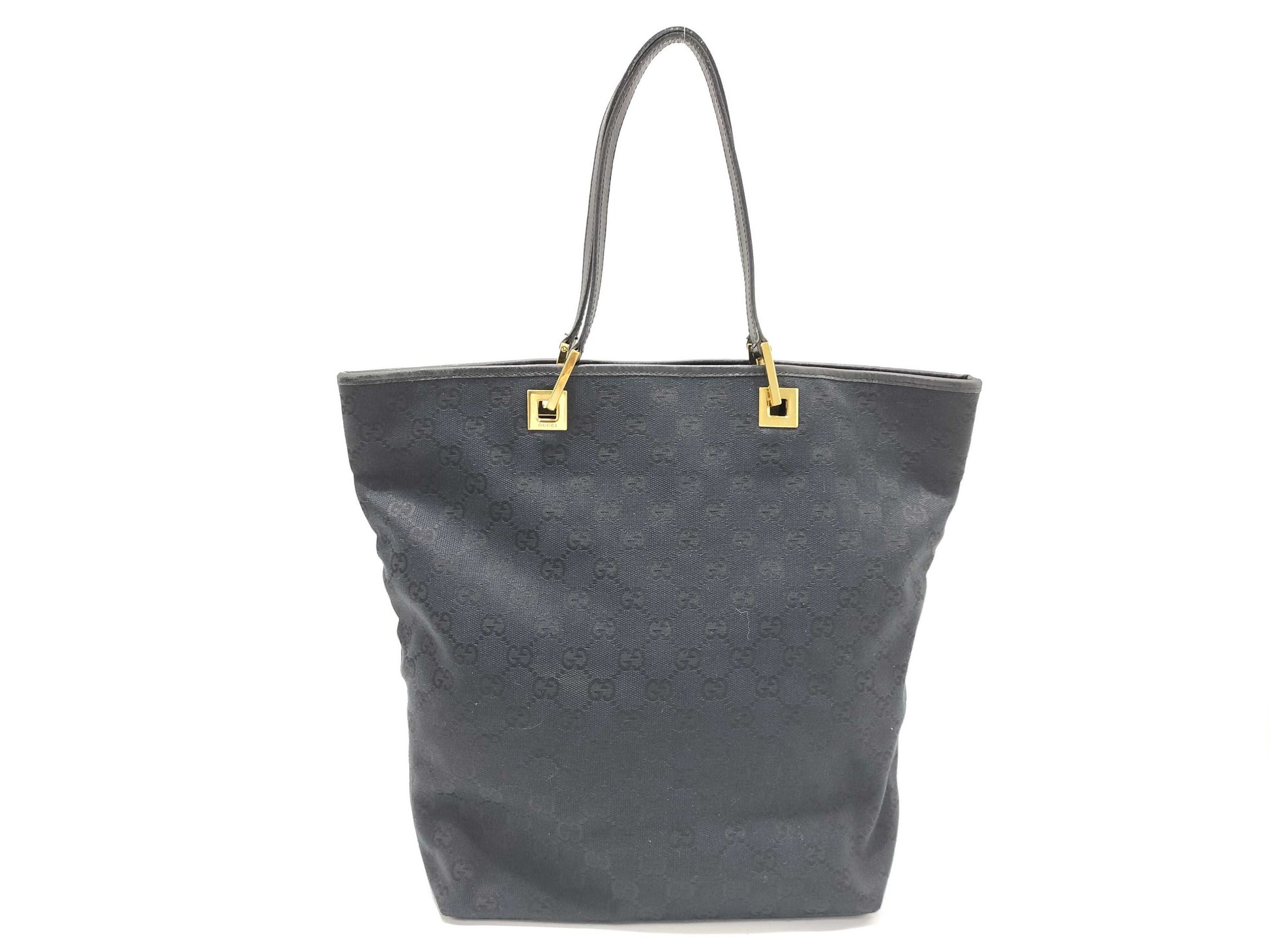 GUCCI GG Canvas Gucci 002 1098 2404 Campus Bag Tote Black Tote Bag