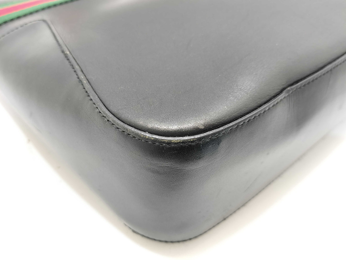 GUCCI Gucci 73983 Tote Bag Sherry Line Leather Black Tote Bag