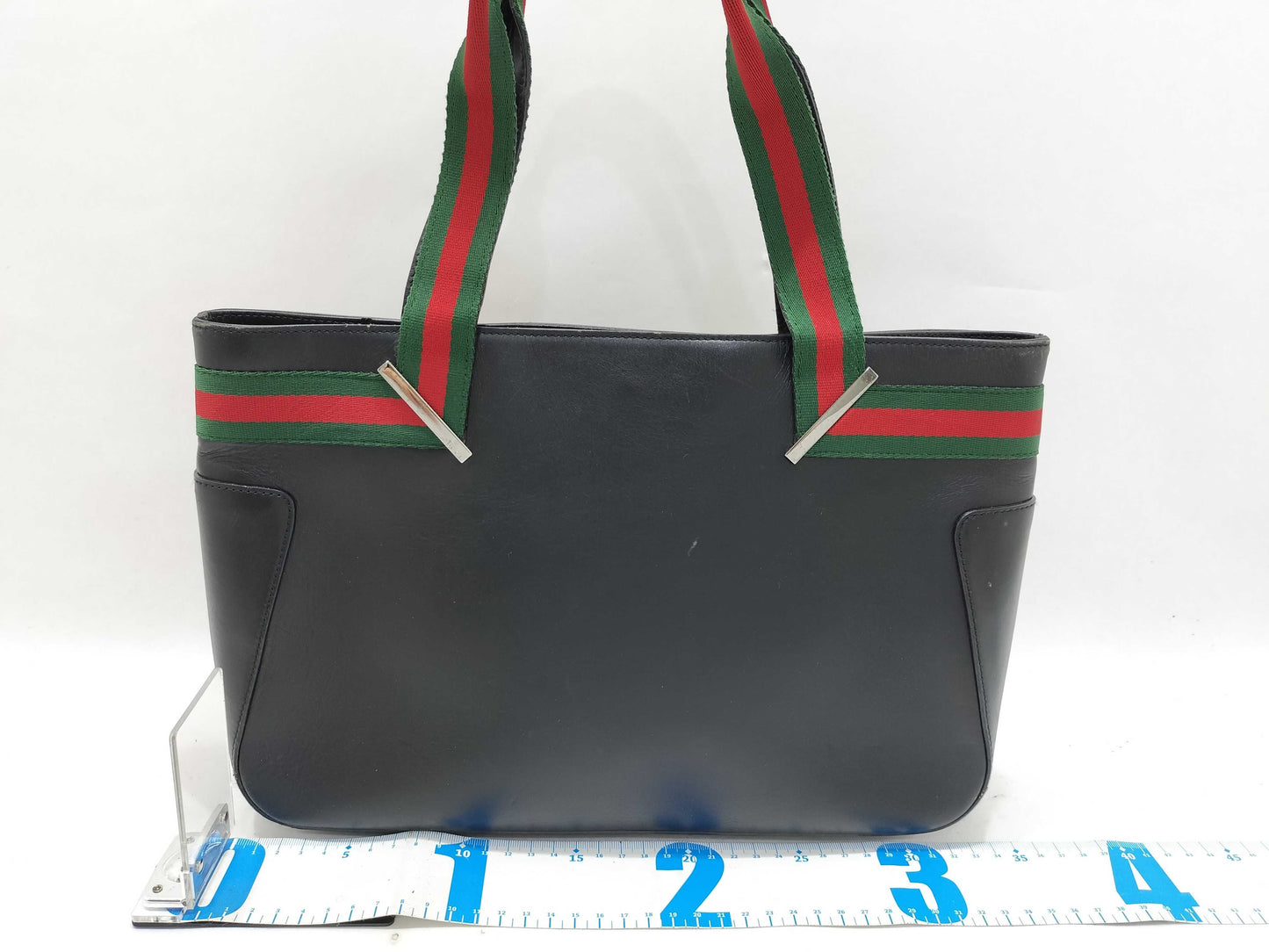GUCCI Gucci 73983 Tote Bag Sherry Line Leather Black Tote Bag