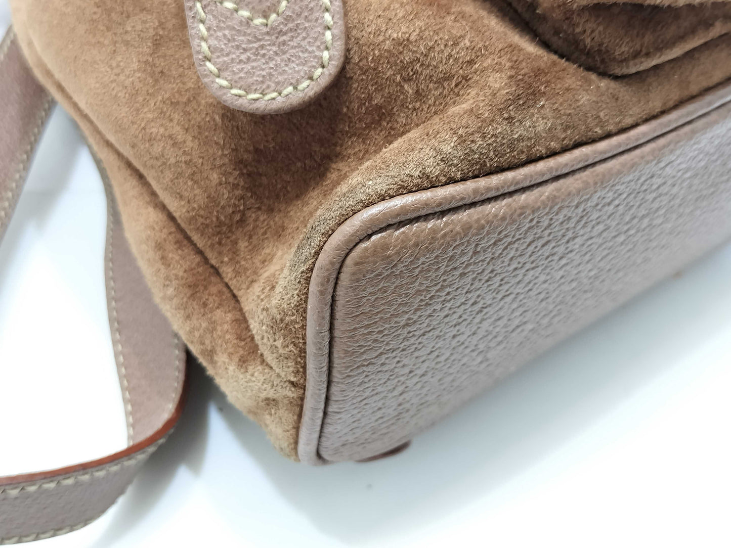 GUCCI Bamboo Gucci 003 3444 0030 Bamboo Rucksack Suede Brown Rucksack