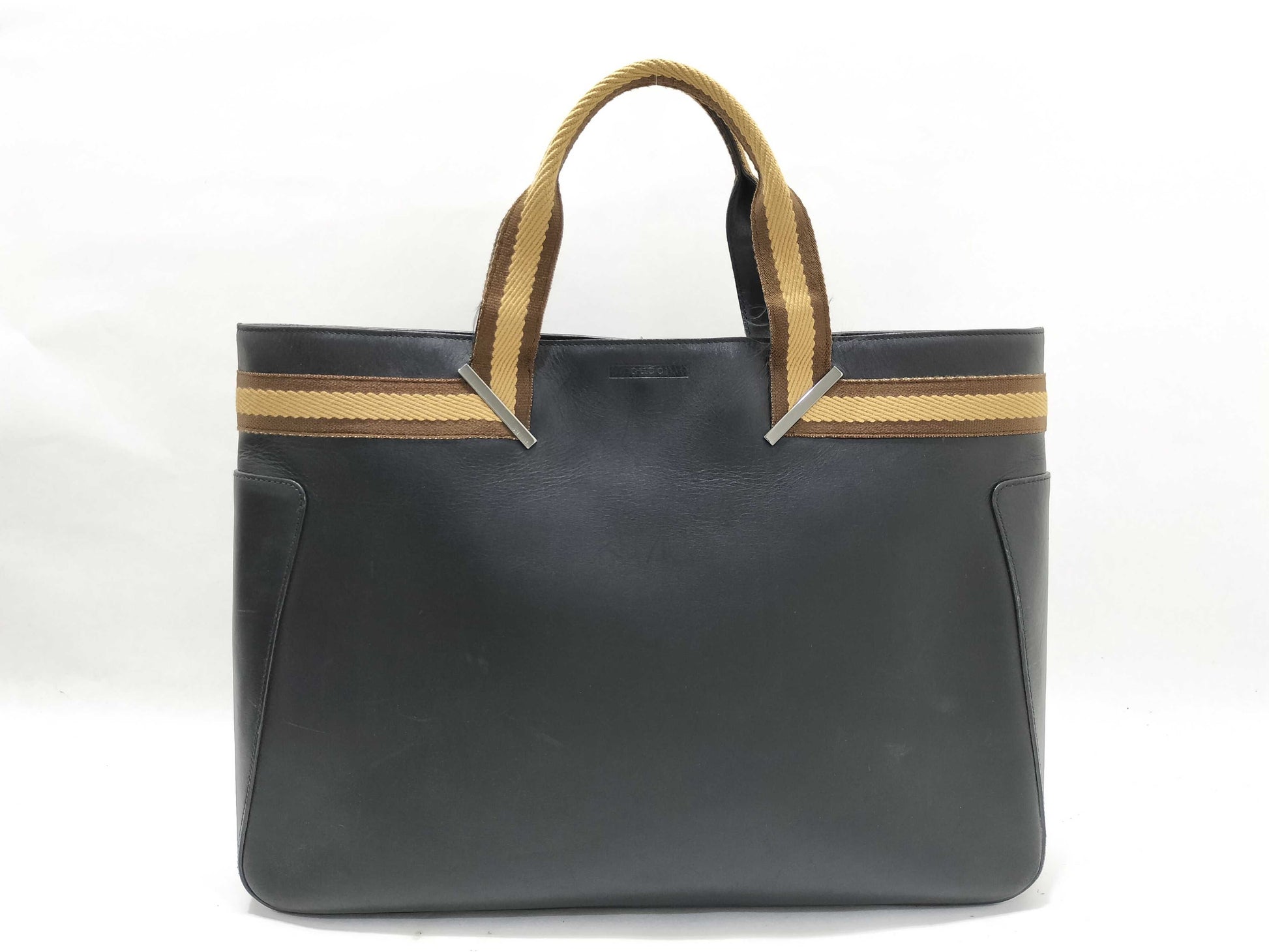 GUCCI Gucci 002 1134 Tote Bag Leather Black Tote Bag