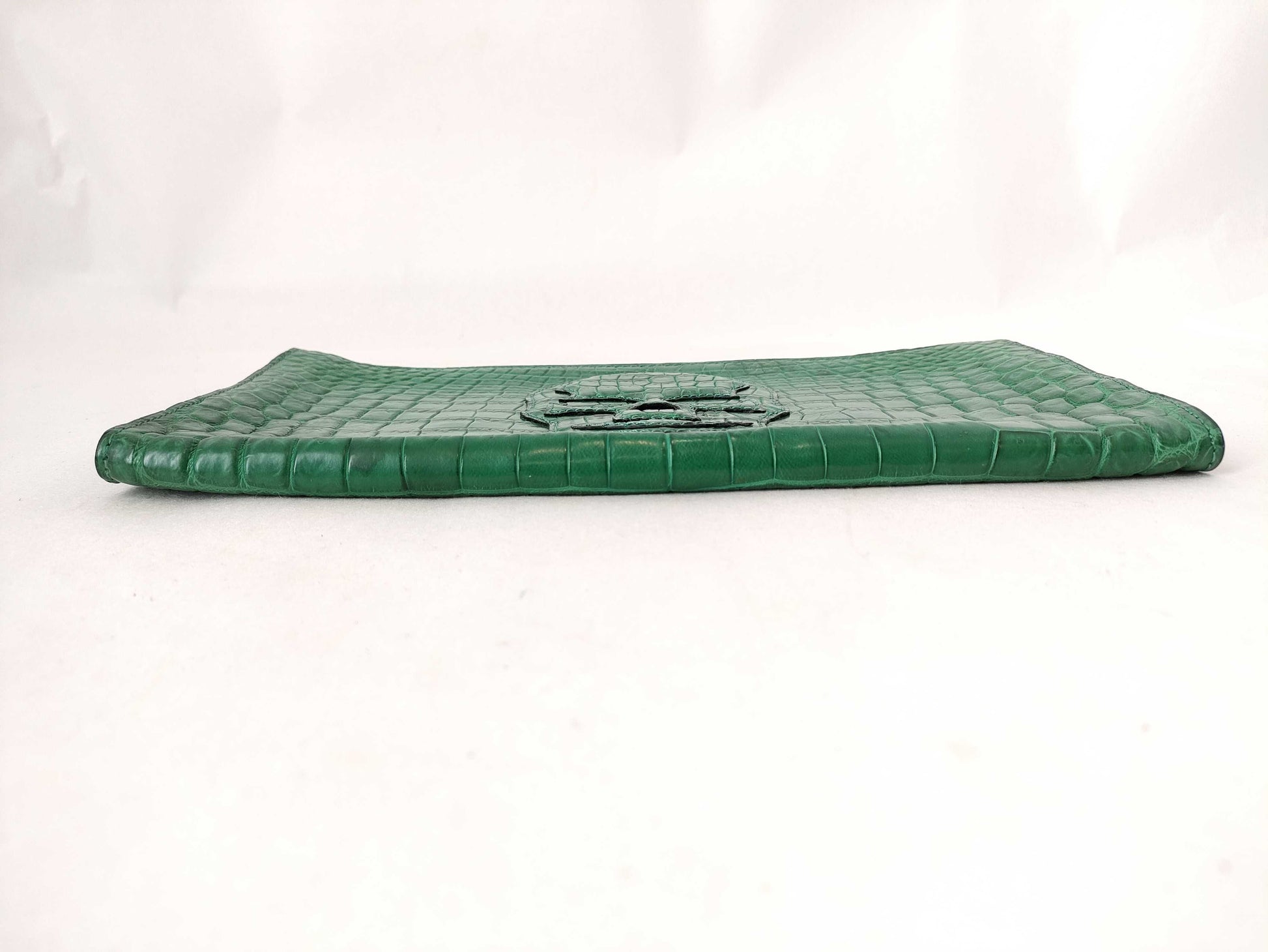 Lucien Pellat-Finet Lucien Pellafinet Lucien Pellafinet Flat Pouch Skull Green Clutch Bag