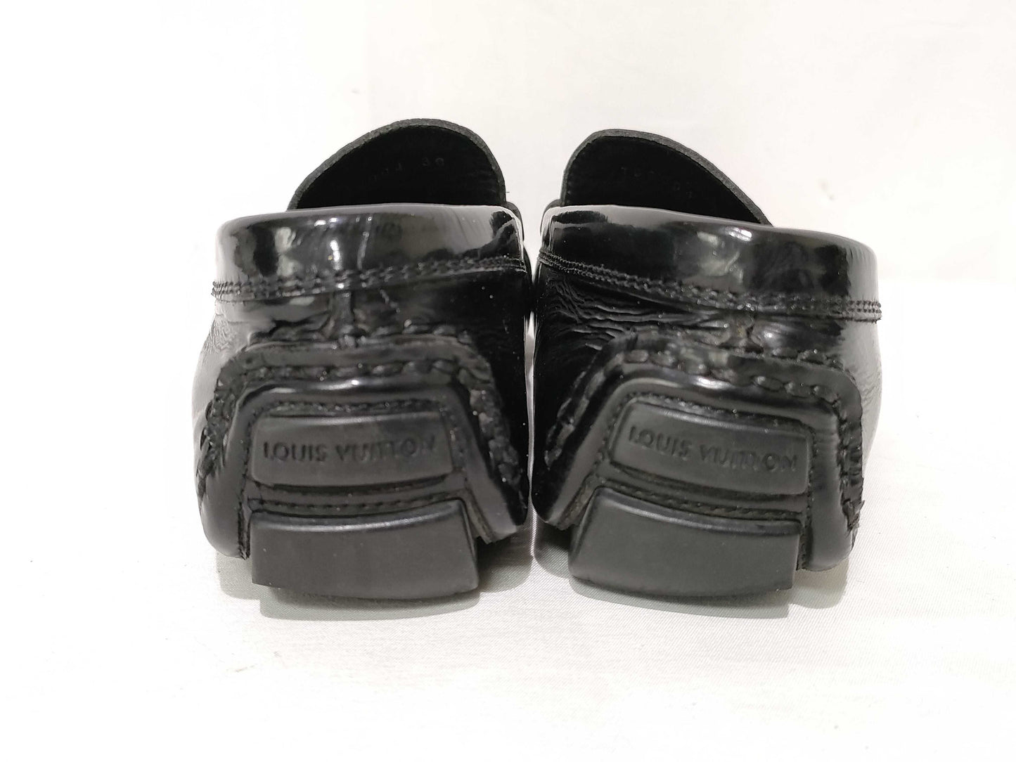 LOUIS VUITTON Louis Vuitton Driving Shoes Black Loafers