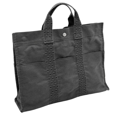 HERMES Bag HERMES Ale Line MM Tote Bag Canvas Large A4 Size Grey Tote Bag