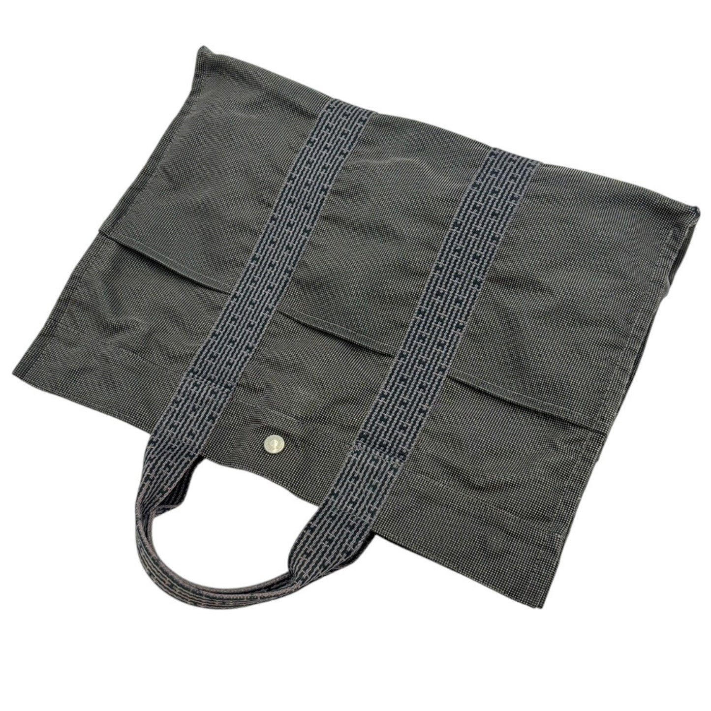 HERMES Bag HERMES Ale Line MM Tote Bag Canvas Large A4 Size Grey Tote Bag