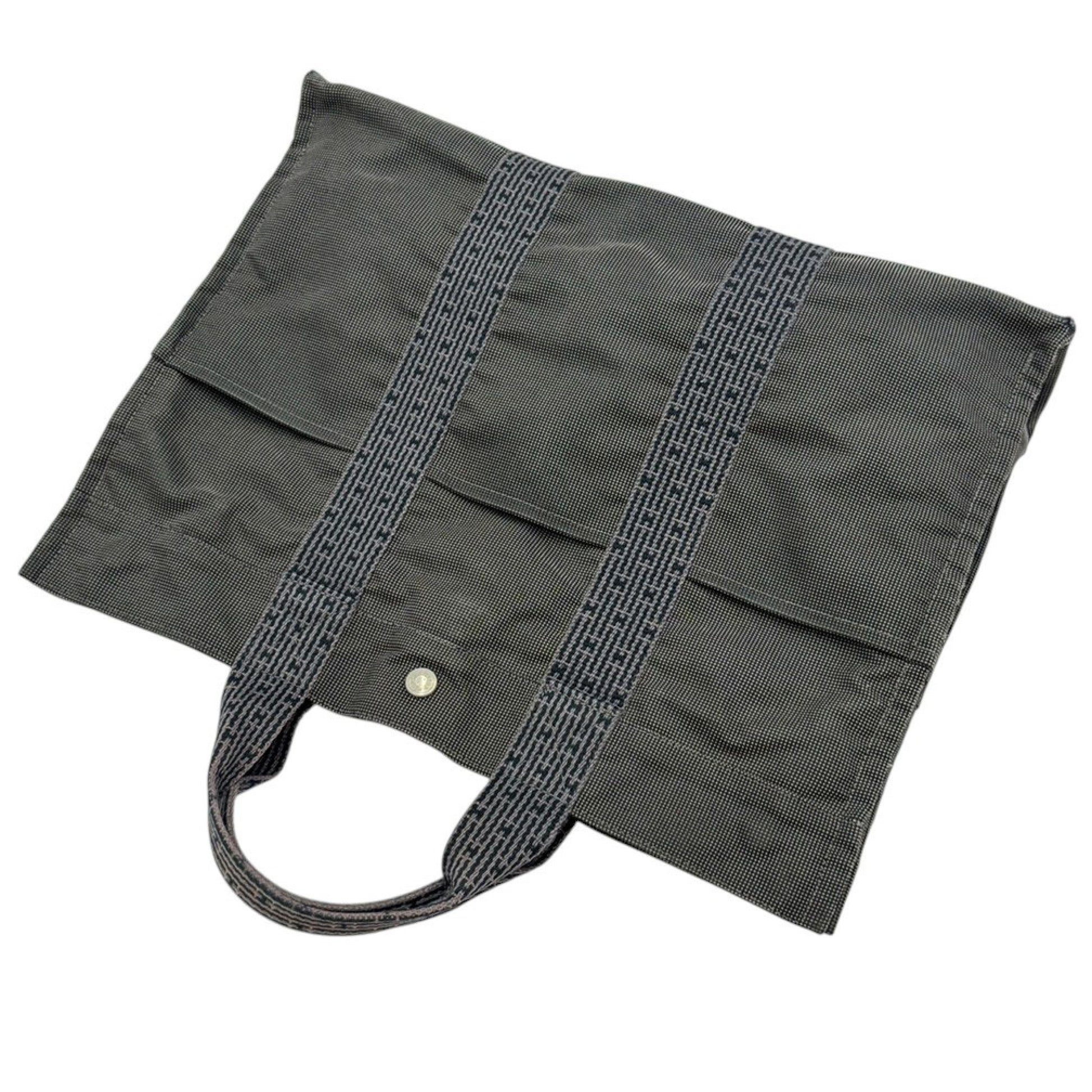 HERMES Bag HERMES Ale Line MM Tote Bag Canvas Large A4 Size Grey Tote Bag