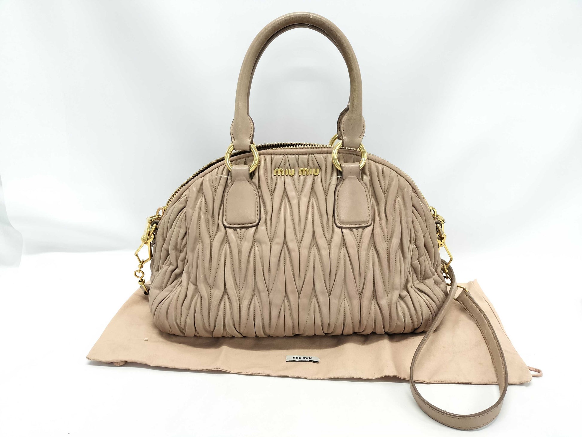 miu miu MIUMIU Matlasse 2Way Shoulder Bag Handbag