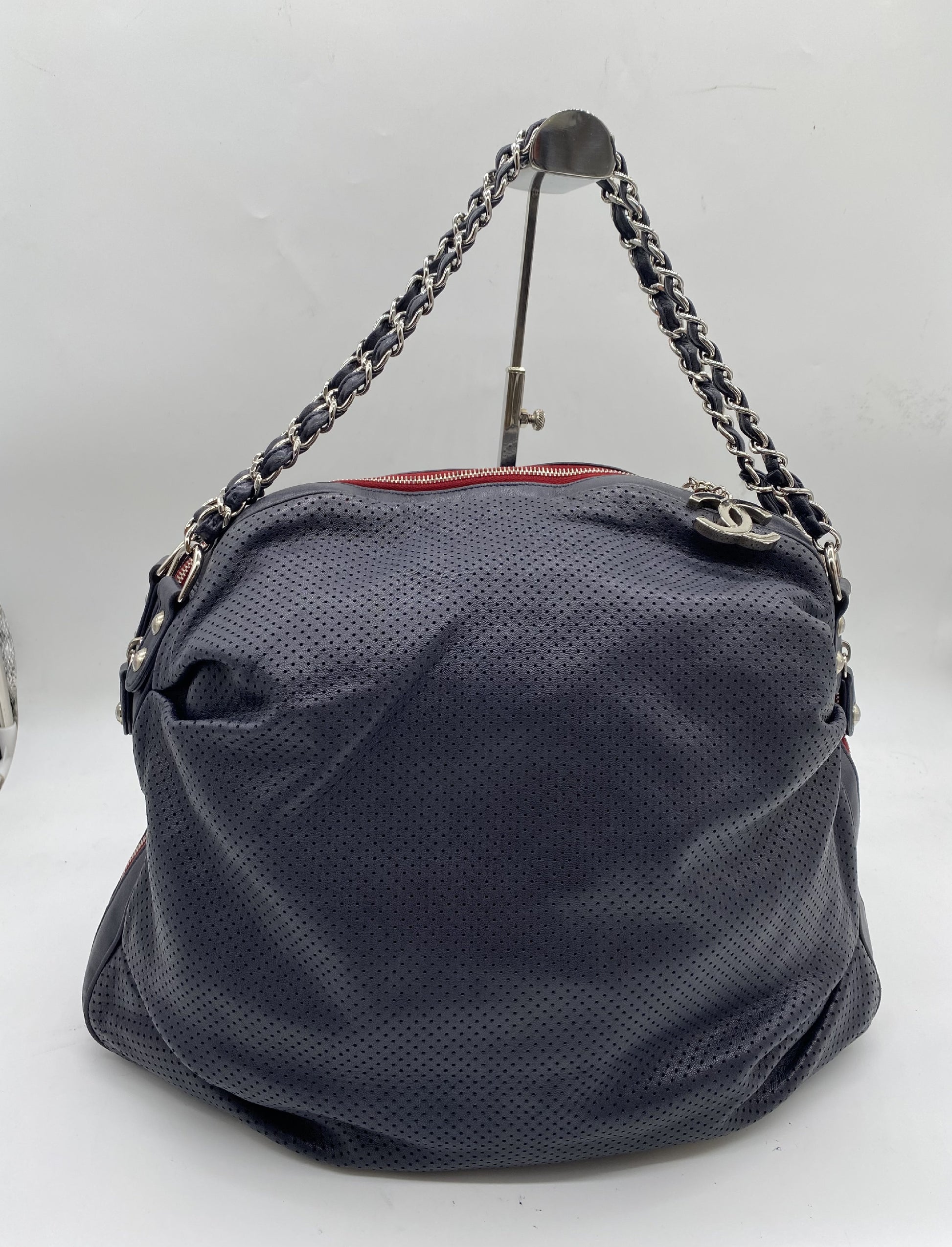 CHANEL Cocomark Perforated Leather Chain with Seal Card 12th Series Shoulder Bag