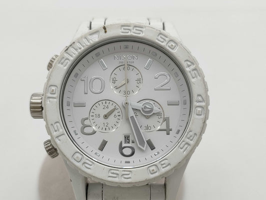 Nixon 42-20 White Chrono 14F Quartz Immovable Men's Watch