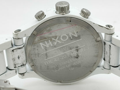 Nixon 42-20 White Chrono 14F Quartz Immovable Men's Watch